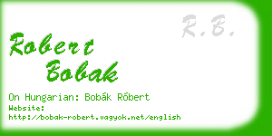robert bobak business card
